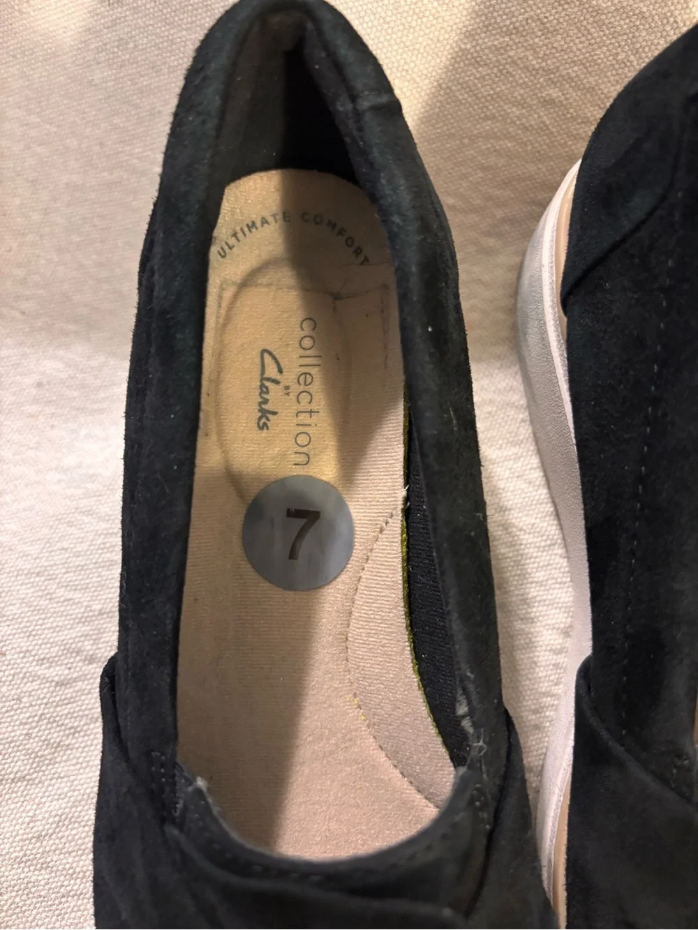 Clarks Black Suede Sharon Dasher Loafers